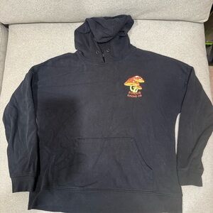 Empyre Black Hoodie with Red Mushroom Design